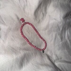 925 Pink Rhodonite Bracelet TOUS Icon Color